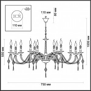 Подвесная люстра Odeon Light Vienna 3984/12