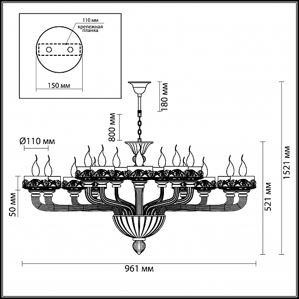 Подвесная люстра Odeon Light Barclay 4001/15