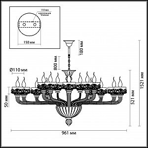 Подвесная люстра Odeon Light Barclay 4001/15