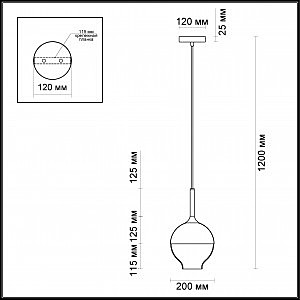 Светильник подвесной Odeon Light Asna 4007/1