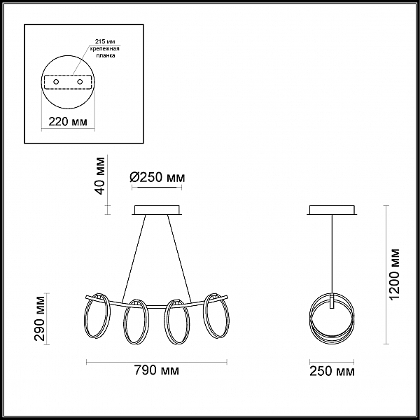 Светильник подвесной Odeon Light Olimpo 4016/34L