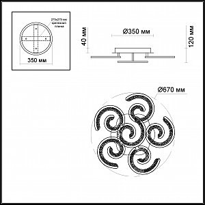 Потолочная светодиодная люстра Oland Odeon Light 4022/99CL