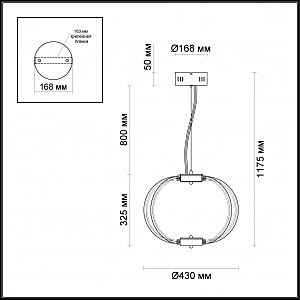 Светильник подвесной Odeon Light Alfi 4024/85CL