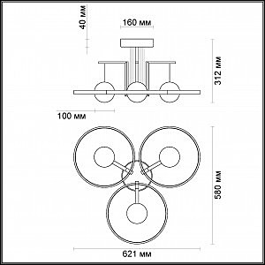 Потолочная светодиодная люстра Lond Odeon Light 4031/40CL