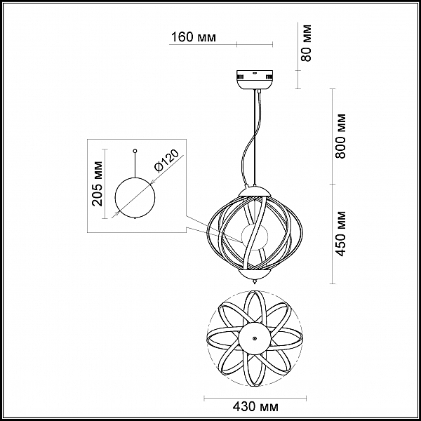 Светильник подвесной Odeon Light Nicco 4033/50L