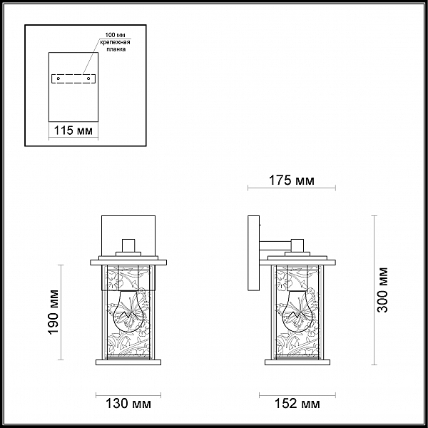 Уличный настенный светильник Odeon Light Papion 4038/1W