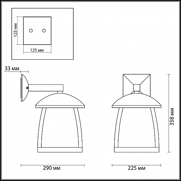 Уличный настенный светильник Odeon Light Tako 4049/1W