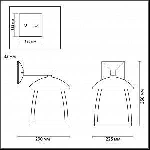 Уличный настенный светильник Odeon Light Tako 4049/1W