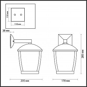 Уличный настенный светильник Odeon Light Tako 4051/1W