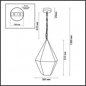 Светильник подвесной Odeon Light Fabio 4055/3