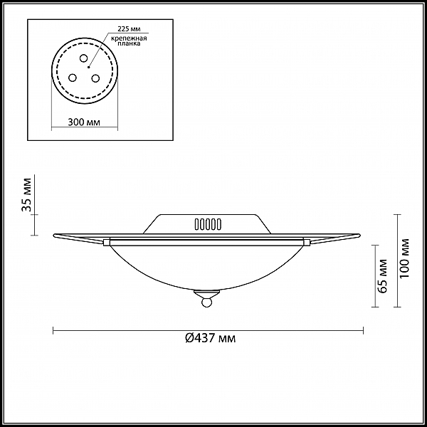 Настенно потолочный светильник Odeon Light Kanti 3483/3C