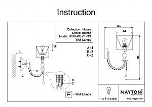 Настенное бра Maytoni Bience H018-WL-01-NG