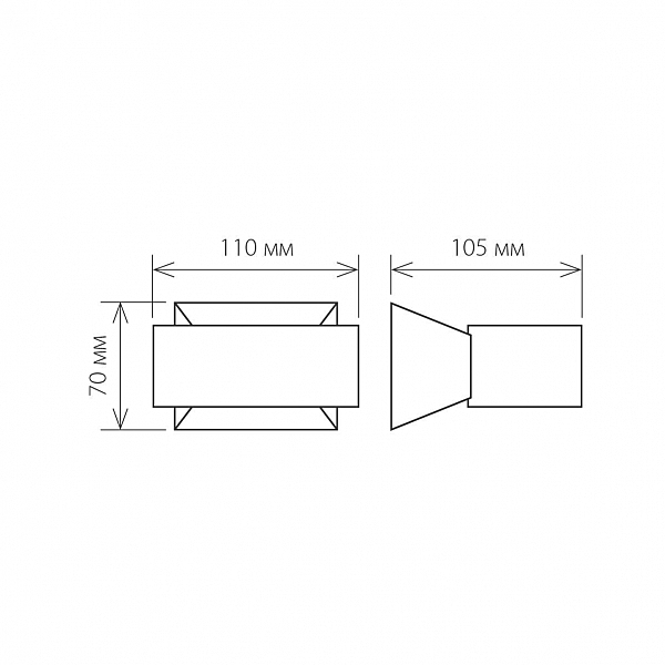 Уличный настенный светильник Elektrostandard 1549 1549 TECHNO LED BLINC белый