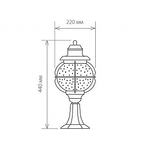 Уличный наземный светильник Elektrostandard Regul Regul S черная медь (GLXT-1475S)