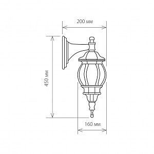 Уличный настенный светильник Elektrostandard 1001 1001D черное золото / 9913-G (GL 1001D)