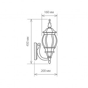 Уличный настенный светильник Elektrostandard 1001 1001U черное золото / 9913-С (GL 1001U)