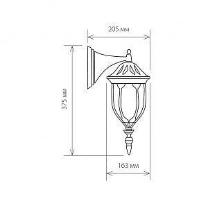 Уличный настенный светильник Elektrostandard 1002D 1002D черный / 9908-G (GL 1002D)