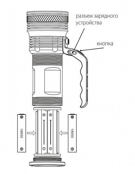 Фонарик Elektrostandard FLS12-15,5-7W 300m ChC Темно-серый (Agent)