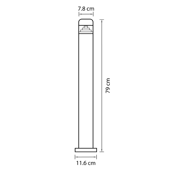 Уличный наземный светильник Lightstar Raggio 376707