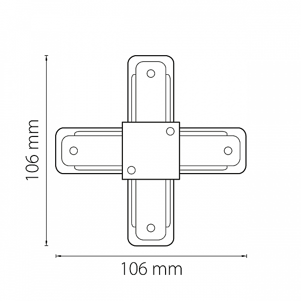 Соединитель X-образный однофазный Lightstar Barra 502147