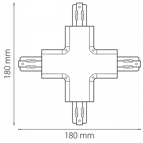 Соединитель X-образный трехфазный Lightstar Barra 504149