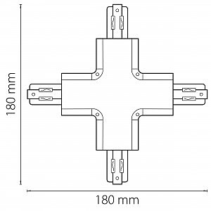 Соединитель X-образный трехфазный Lightstar Barra 504149