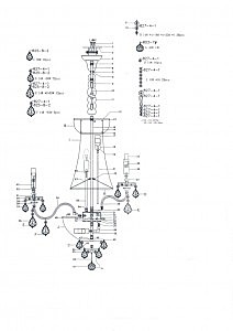 Подвесная хрустальная люстра Classic Osgona 700161