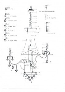 Подвесная хрустальная люстра Classic Osgona 700291