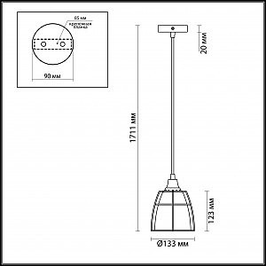 Светильник подвесной Odeon Light Lofia 3806/1L