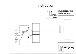 Уличный LED настенный светильник ST Luce Tubo2 SL074.411.02