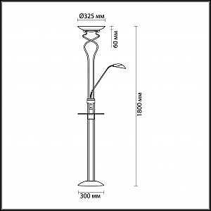 Торшер со столиком Odeon Light Axton 2487/F