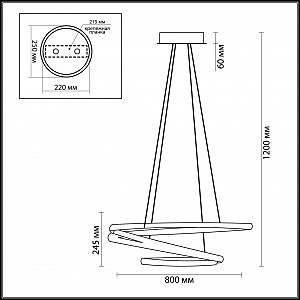 Подвесная светодиодная люстра Orbit Odeon Light 3864/85L