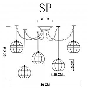 Светильник в форме паука Spider A1110SP-5WH Arte Lamp