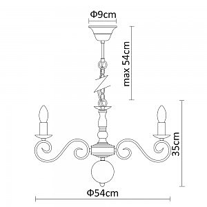 Подвесная люстра Arte Lamp Isabel A1129LM-7AB