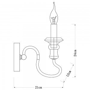 Настенное бра Arte Lamp Woodstock A1700AP-1BR