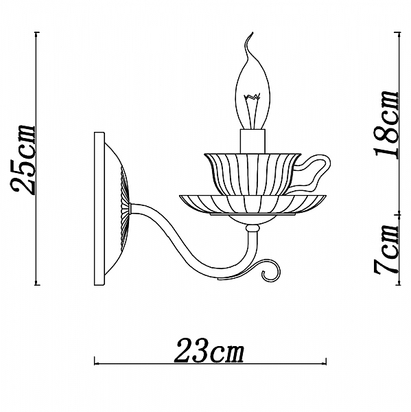 Бра с чашками Tet-A-Tet A1704AP-1CC Arte Lamp