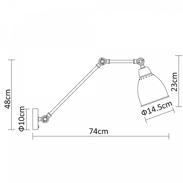 Настенное бра Arte Lamp Braccio A2055AP-1WH