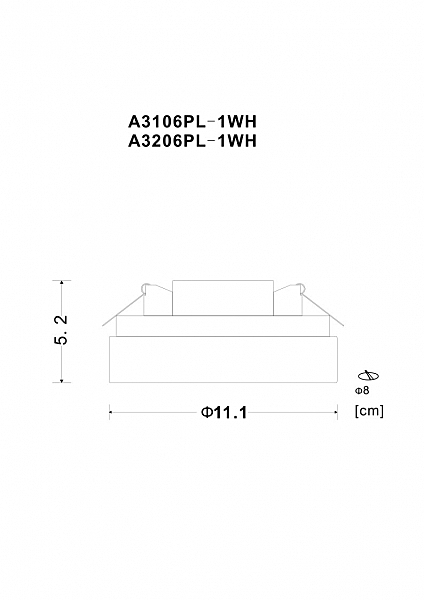 Потолочный светодиодный светильник Arte Lamp Gamba A3206PL-1WH