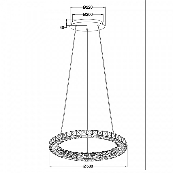 Подвесная светодиодная люстра Preziosi Arte Lamp A6715SP-1CC