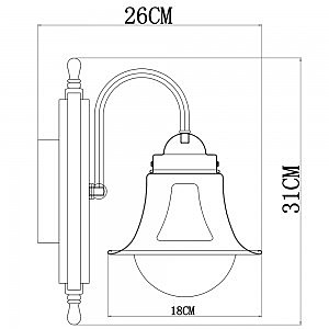 Бра со штурвалом Timone A7006AP-1AB Arte Lamp