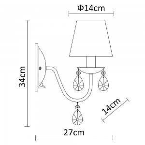 Настенное бра Arte Lamp Melisa A9123AP-1CC