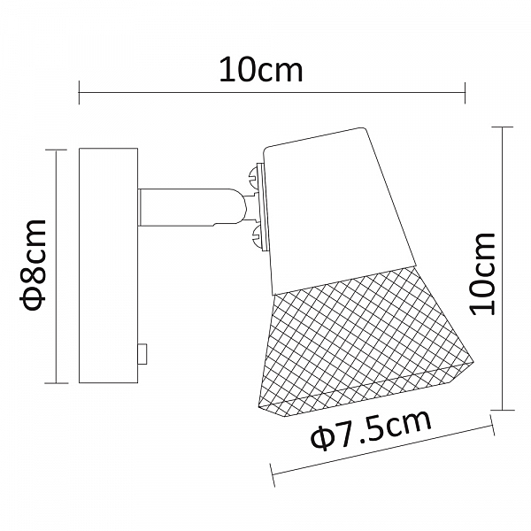 Светильник спот Arte Lamp Grid A9268AP-1WH