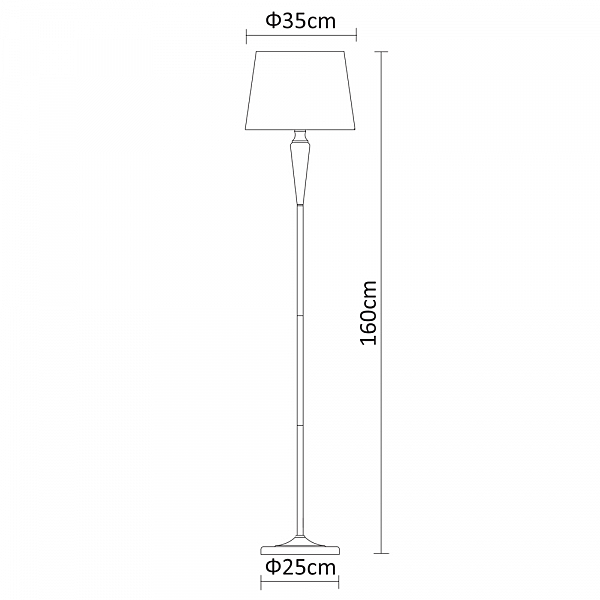 Торшер Arte Lamp Orlean A9310PN-1WG