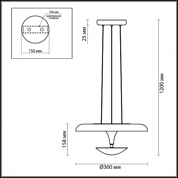 Светильник подвесной Odeon Light Vaga 4095/18L