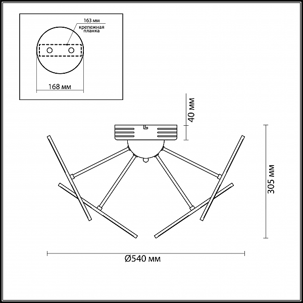 Потолочная светодиодная люстра Spring Odeon Light 4104/48CL