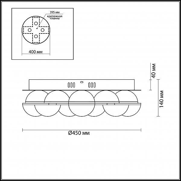 Потолочная светодиодная люстра Conti Odeon Light 4105/64CL