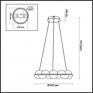 Подвесная светодиодная люстра Conti Odeon Light 4106/64L