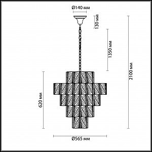 Подвесная хрустальная люстра Brittani Odeon Light 4119/16