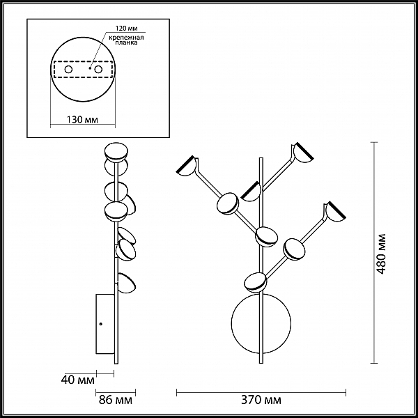 Настенное бра Odeon Light Verica 4156/24WL