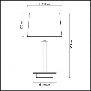 Настольная лампа Odeon Light Loka 4159/1T